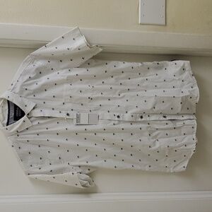 New with tags Monument 100% cotton button up short sleeve shirt size L